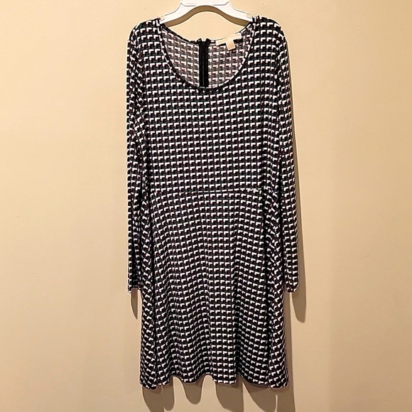 ❤️ MICHAEL MICHAEL KORS MADELEINE FIT & FLARE DRESS, LARGE - Picture 4 of 11
